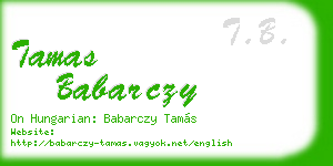 tamas babarczy business card