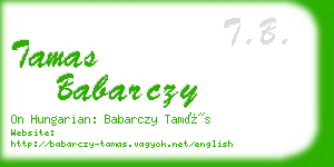 tamas babarczy business card